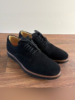 Samuel Hubbard Bucks Black Suede Oxfords Comfort Walking Shoes Men's US 11 EUC